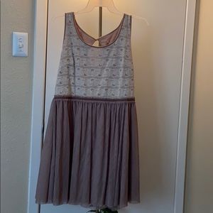 Lace dress with tulle skirt